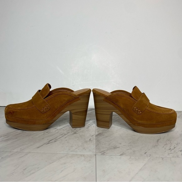 Splendid Vina Brown Suede Heeled Platform Clog 7 1/2 M - Picture 7 of 15